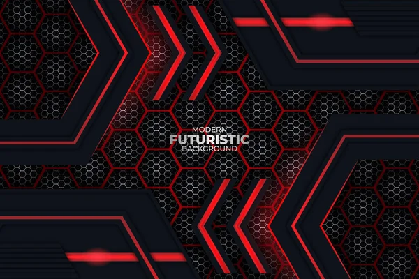 Gelecekçi Arkaplan Koyu ve Kırmızı