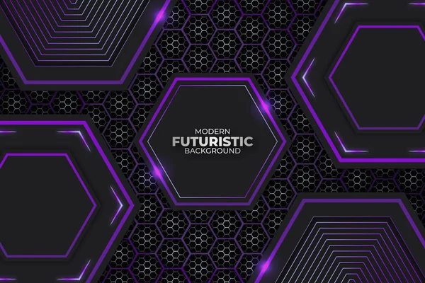 Futuristic Background Dark Purple — Stock Vector