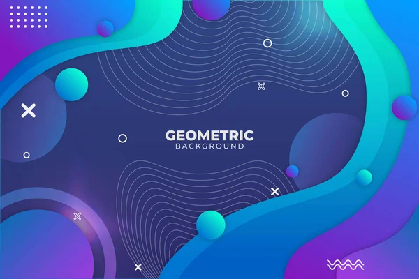 Gradientin Geometrinen Tausta Sininen Violetti — vektorikuva