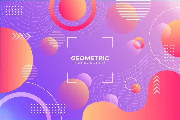 Dégradé Fond Géométrique Violet Orange — Image vectorielle