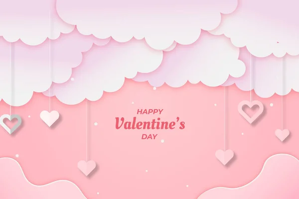 Niedliche Valentine Hintergrund Rosa — Stockvektor