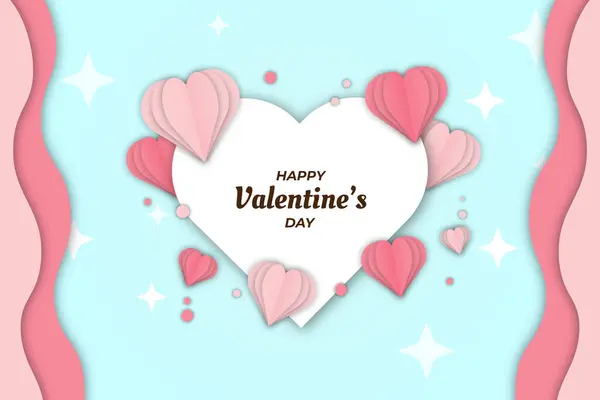 Amor Romántico San Valentín Fondo Blanco — Vector de stock