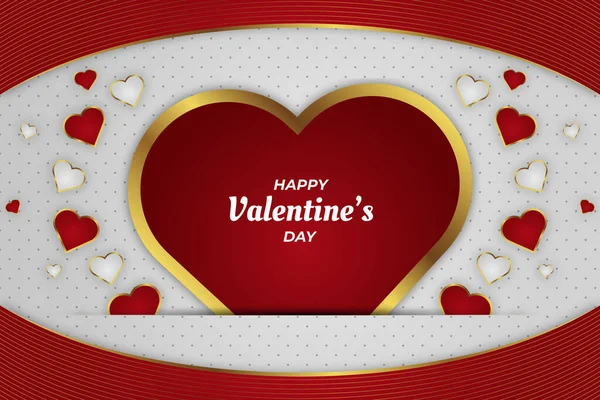 San Valentín Romántico Elegante Fondo Corazón Granate — Vector de stock