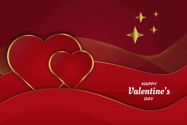 Romantisk Valentine Elegant Maroon Hjärta Bakgrund — Stock vektor