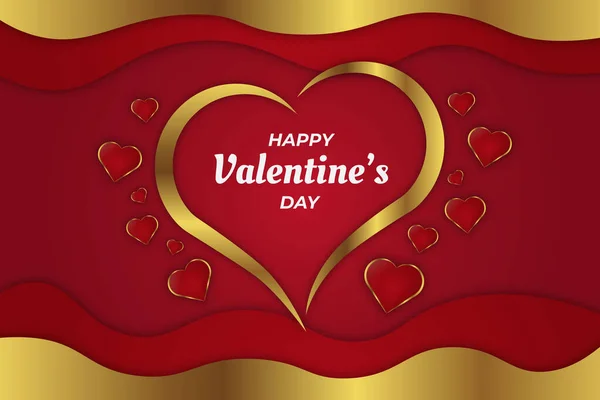 Romantische Valentine Elegante Kastanienbraun Und Gold Hintergrund — Stockvektor