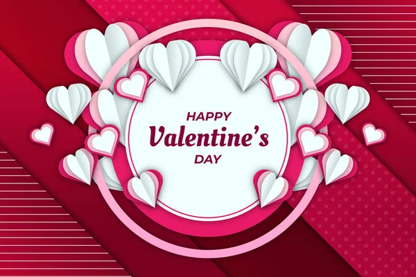 Cute Valentine Circle Ροζ Και Καφέ Φόντο — Διανυσματικό Αρχείο