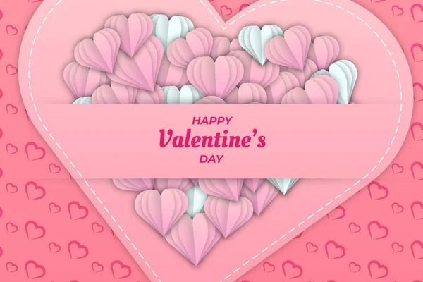 Niedliche Valentine Liebe Rosa Hintergrund — Stockvektor
