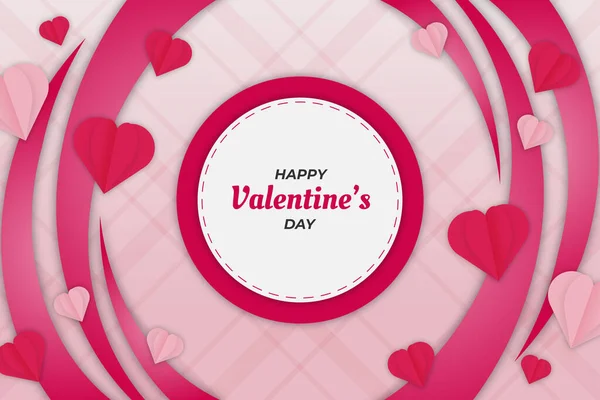 Romantische Rosa Kreis Valentine Hintergrund — Stockvektor