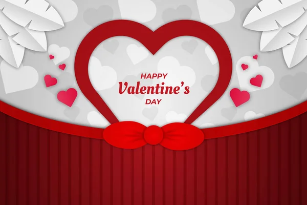 Valentinstag Maroon Heart Hintergrund — Stockvektor