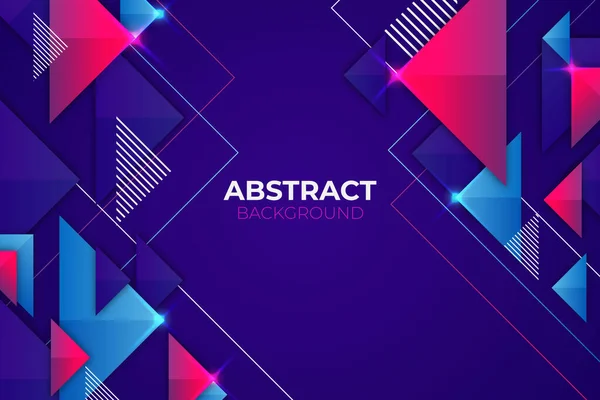 Abstract Geometrische Glow Blauwe Roze Achtergrond — Stockvector