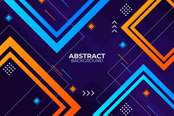Abstract Geometric Square Orange Blue Background — Stock Vector