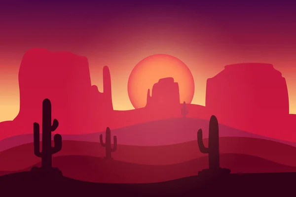 flat landscape desert cactus dark atmosphere red