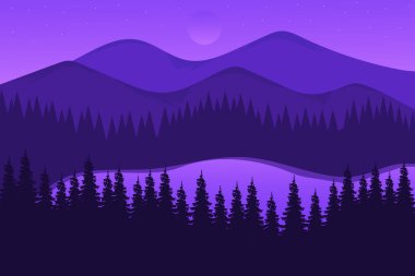 düz bir arazi güzel mor renkli bir orman