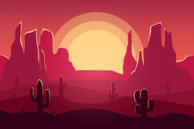 düz arazi çöl kayalıklardır parlak güneşli öğleden sonraları