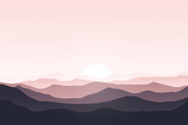 düz manzara güzel güneş sabah dağlarında doğa