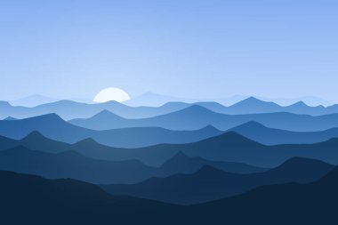 düz manzara güzel dağ doğası güneşli sabahlarda