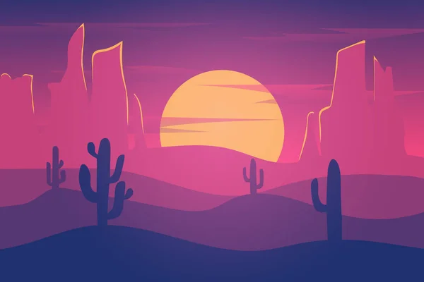 flat landscape The desert is filled with beautiful pink and purple hues