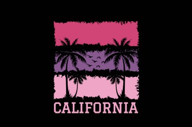 Kaliforniya geçmişe dönük tasarım manzarası