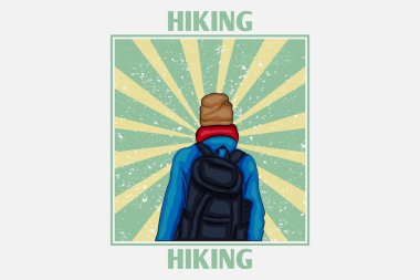 hipping retro vintage tasarım manzarası