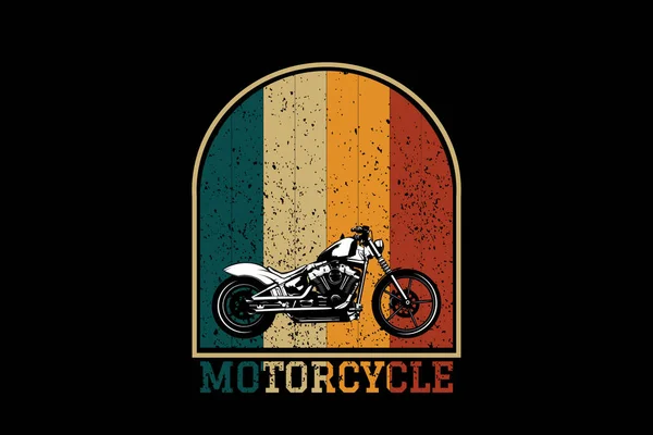 Moto Design Rétro Paysage — Image vectorielle