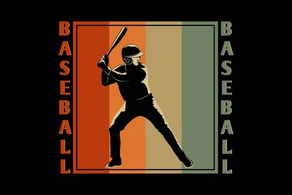 Бейсбольный Ретро Дизайн — стоковый вектор