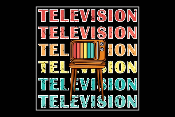 电视复古设计图 — 图库矢量图片