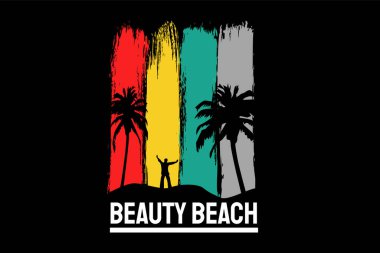 Tişört Başlık: Güzel plaj Rengi: Kırmızı, yeşil ve gri