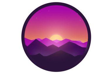 Tişört güneşli doğal dağ manzarası