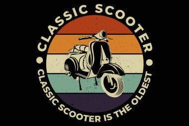 Klasik scooter tarzı tişört