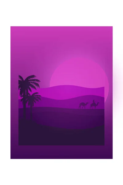 Camiseta Color Desierto Gradiente Púrpura — Archivo Imágenes Vectoriales
