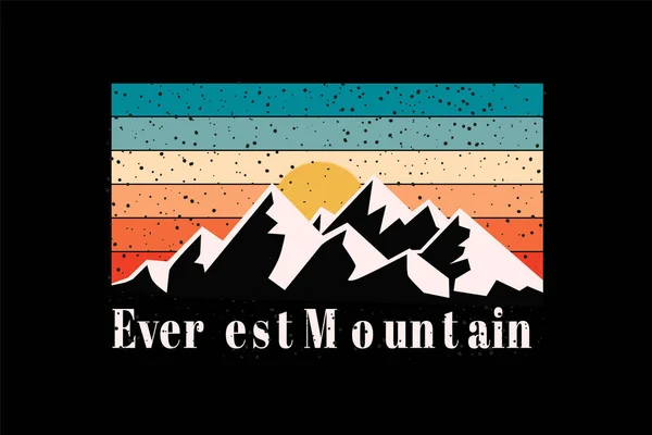 Camiseta Everest Mountain Sunshine — Vector de stock