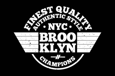 Tişört tipografisi en iyi Brooklyn şampiyonları klasiği.