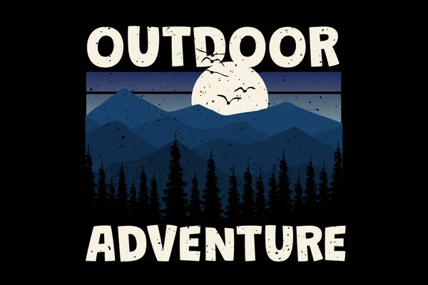T-shirt outdoor adventure landscape sunset vintage style