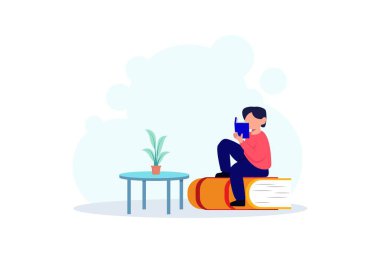 Dünya Kitap Günü Düz Tasarım İllüstrasyonu