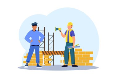 İşçi Bayramı Düz Tasarım Çizimi