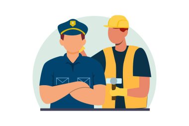 İşçi Bayramı Düz Tasarım Çizimi