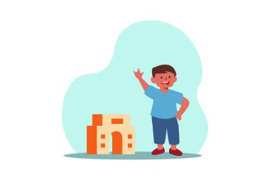 Çocuk Günü Düz Tasarım Çizimi