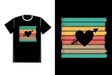 Tişört sevgililer günü fırça rengi mavi ve turuncu