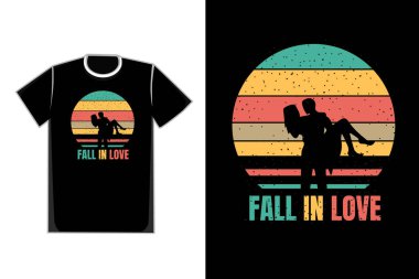 Romantik çift ünvanı aşık olur Mavi sarı turuncu ve kahverengi