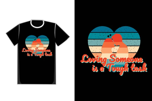 Shirt Silhouet Romantisch Paar Liefdevolle Vorm Hart — Stockvector