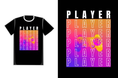 Tişört tipografisi gradyan güzel estetik modern