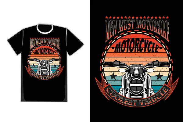 Stock vector T-shirt typography motorbike silhouette retro style