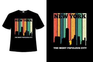 Tişört New York 'un retro tarzı