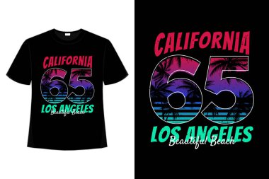 Tişört California tipografi plajı güzel