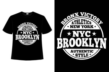 Tişört tipografisi Brooklyn otantik Bronx zaferi