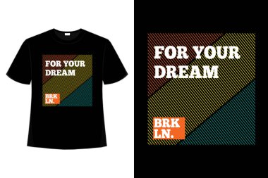 Tişört tipografisi klasik Brooklyn tarzı