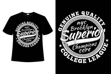 Tişört tipografisi Brooklyn üst düzey şampiyonlar hakiki klasik