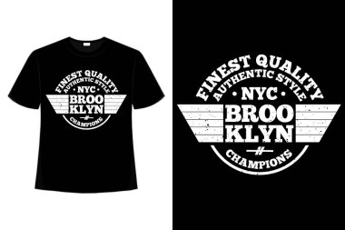 Tişört tipografisi en iyi Brooklyn şampiyonları klasiği.
