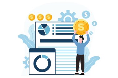 Business Finance Flat Design Illustration