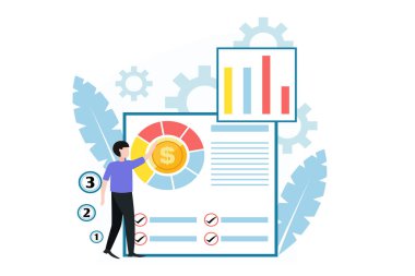 Business Finance Flat Design Illustration